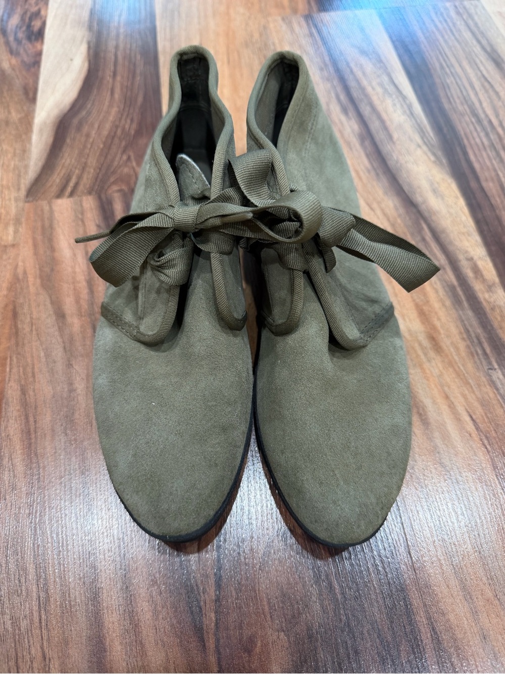 Keds  Olive Green Suede Lace-Up Ankle Boots